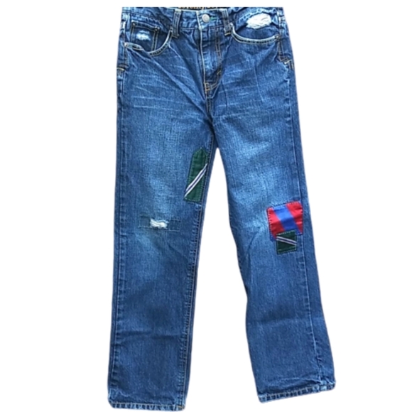 77 Kids Straight DestroyedJeans Sz 10 - Picture 1 of 10